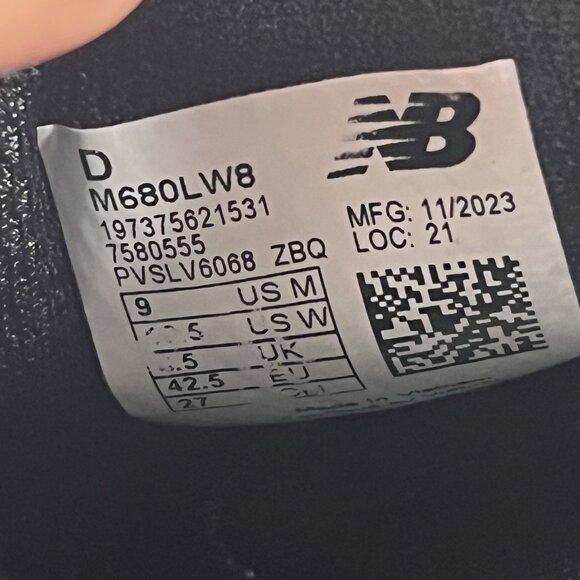 New Balance Fresh Foam 680 v8 Men Size 9 Shoes M680LW8 White/Black/Ginger Lemon - Picture 10 of 10